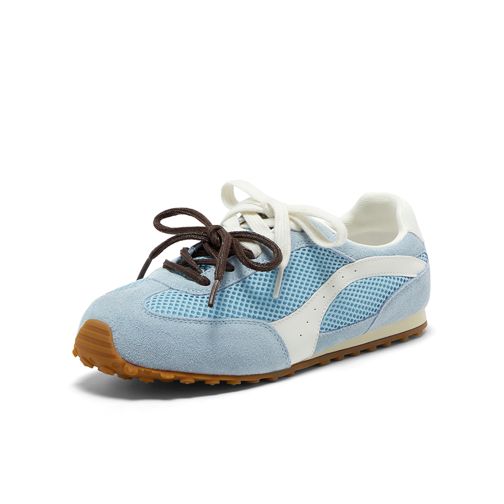 Bata休闲鞋女2025春秋新款通勤百搭德训轻便透气运动鞋B6831AM6