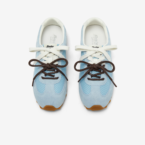Bata休闲鞋女2025春秋新款通勤百搭德训轻便透气运动鞋B6831AM6