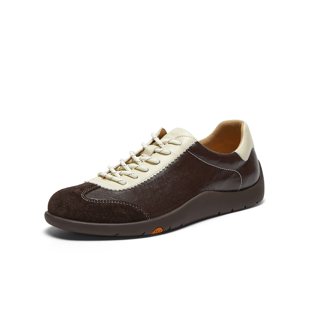 Bata德训鞋男羊皮书25秋商场款软底休闲运动通勤百搭男鞋EYR36AM6