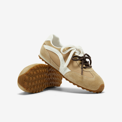 Bata休闲鞋女2025春秋新款通勤百搭德训轻便透气运动鞋B6831AM6