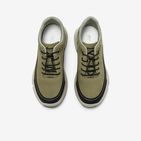 Bata休闲鞋男2025春秋商场新款厚底透气舒适通勤休闲鞋A1201AM6