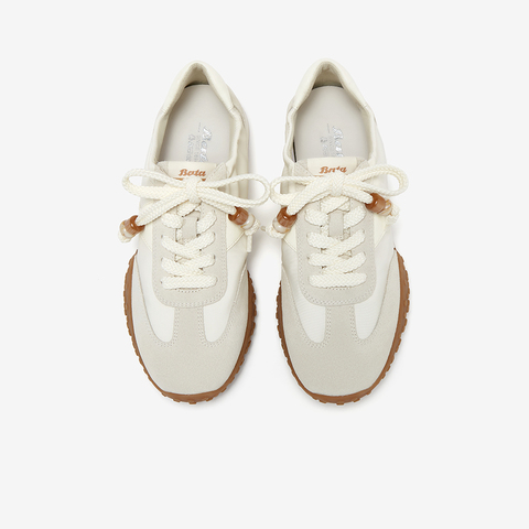 Bata阿甘鞋女2025夏季商场新款牛皮厚底德训休闲运动鞋AZX06AM6