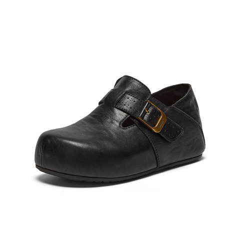 Bata勃肯鞋女2026春季商场新款英伦复古牛剖皮内增高单鞋2825DAM6