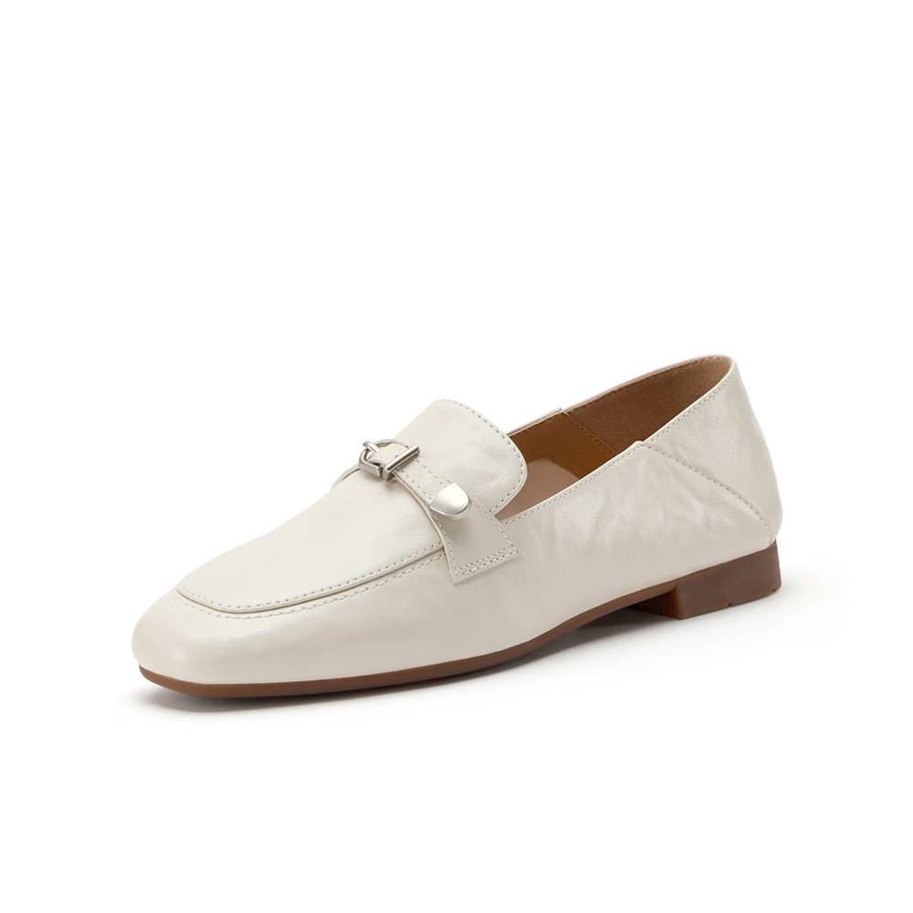 Bata乐福鞋女2026春季商场新款时尚舒适通勤软底羊皮单鞋AVL72AA6