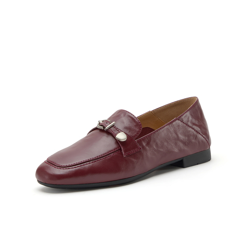 Bata乐福鞋女2026春季商场新款时尚舒适通勤软底羊皮单鞋AVL72AA6