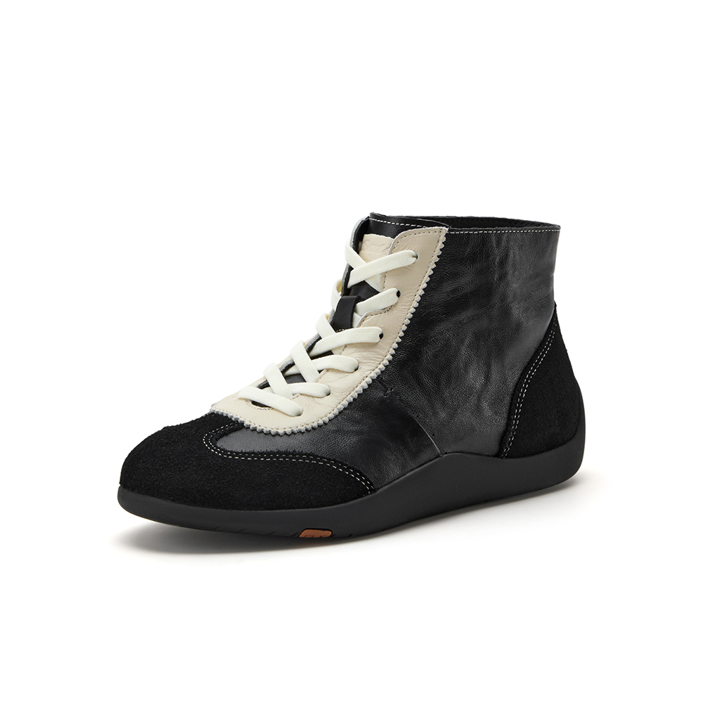 Bata德训鞋女2026春季商场新款双皮软酪牛羊皮软底休闲鞋ALI59AM6