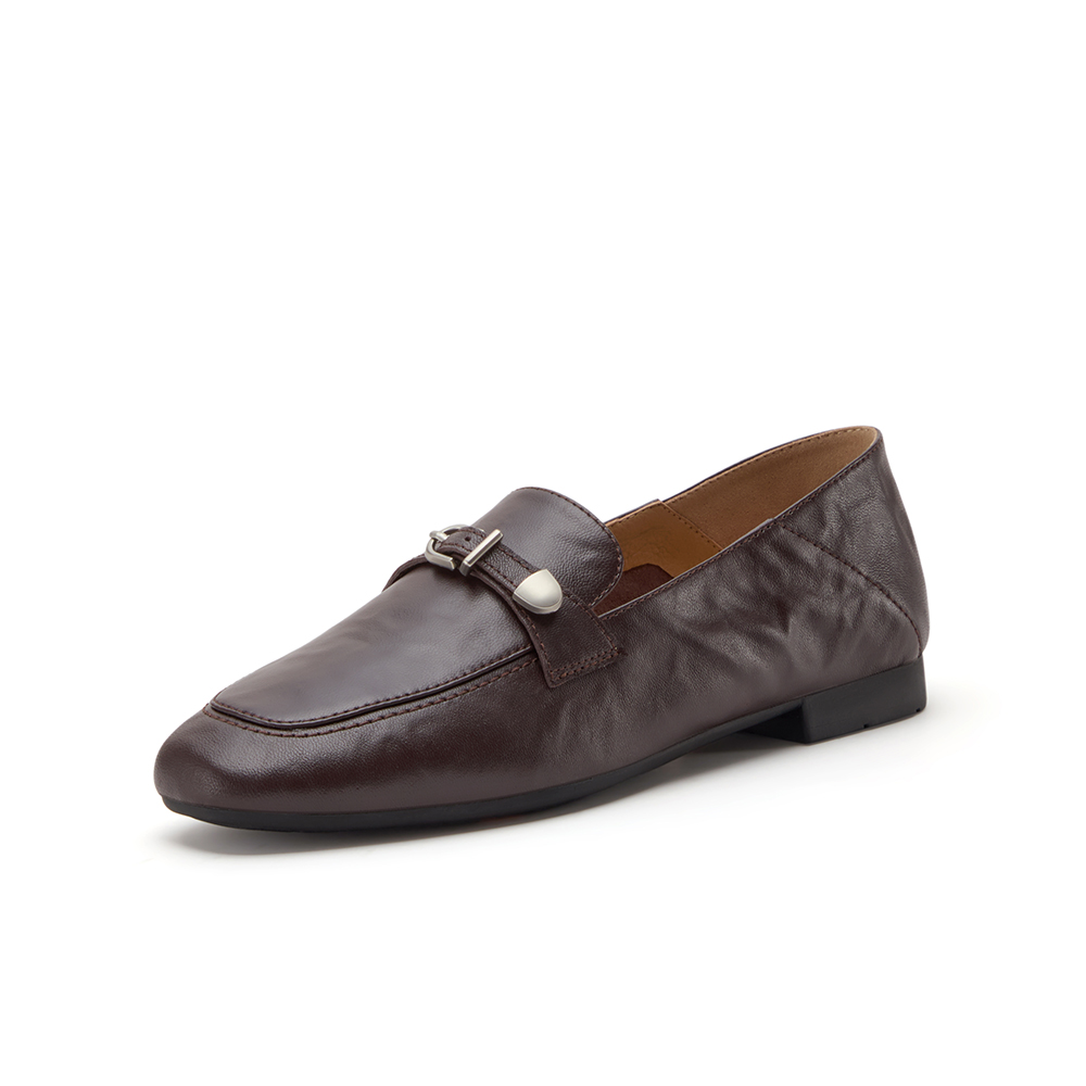 Bata乐福鞋女2026春季商场新款时尚舒适通勤软底羊皮单鞋AVL72AA6