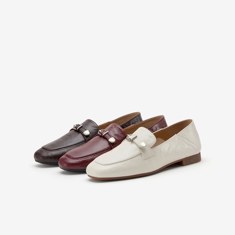 Bata乐福鞋女2026春季商场新款时尚舒适通勤软底羊皮单鞋AVL72AA6