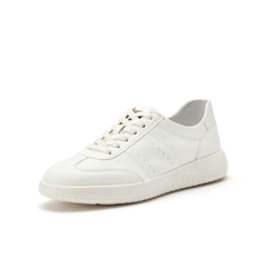 Bata小白鞋女2026春季新款经典百搭日常通勤牛皮单鞋WRVQ1AM6