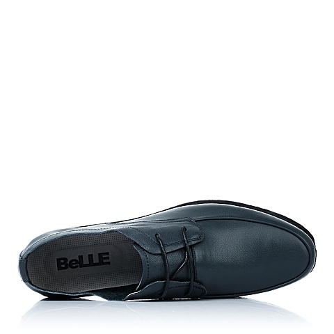 Belle/百丽年夏季蓝色牛皮系带男单鞋A9611BM5