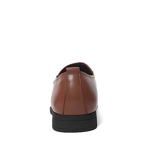 BELLE/百丽春季专柜同款浅棕色牛皮男皮鞋3ZQ12AM6