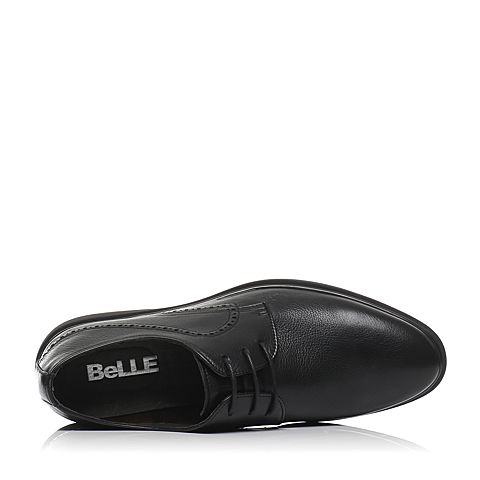 BELLE/百丽春专柜同款黑色时尚正装牛皮男皮鞋4ST01AM7