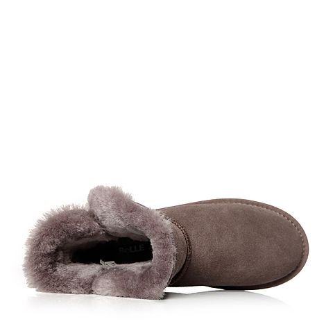 BELLE/百丽冬季专柜同款浅紫牛剖层皮革女皮靴R6Q1DDD7