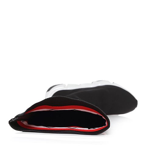 BELLE/百丽冬专柜同款黑色时尚女靴BYW82DC7