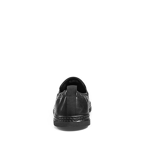 BELLE/百丽商场同款黑色牛皮革男皮鞋5RL02BM8