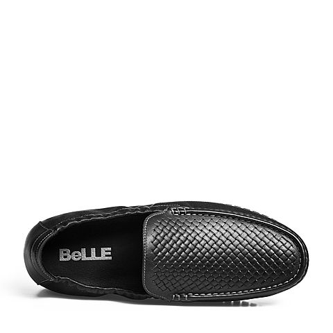 BELLE/百丽商场同款牛皮男休闲乐福鞋鞋5RX01BM8