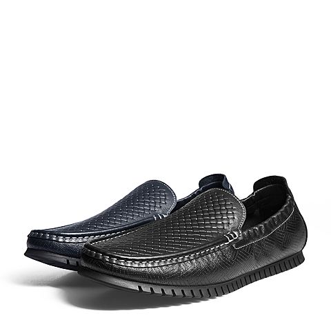 BELLE/百丽商场同款牛皮男休闲乐福鞋鞋5RX01BM8