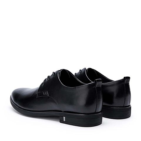 BELLE/百丽商场同款黑色牛皮革商务正装男皮鞋5UG01CM8