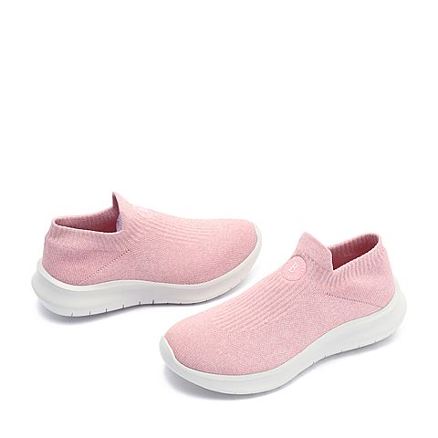 BELLE/百丽专柜同款粉色飞织帮面袜套运动风女休闲鞋S9N1DCM8