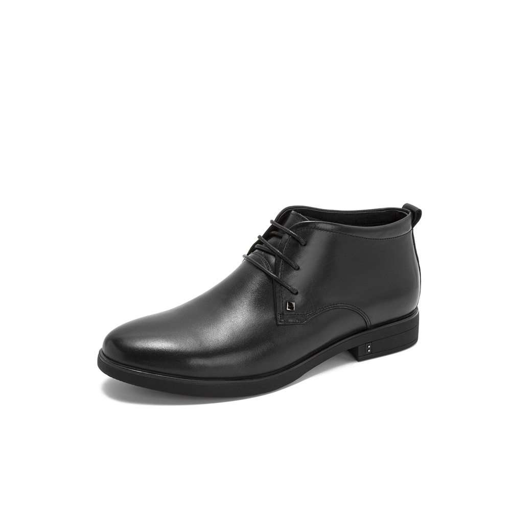 BELLE/百丽商场同款牛皮革商务正装男皮靴5VV01DD8