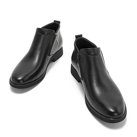 BELLE/百丽商场同款牛皮革商务正装男皮靴5VV02DD8