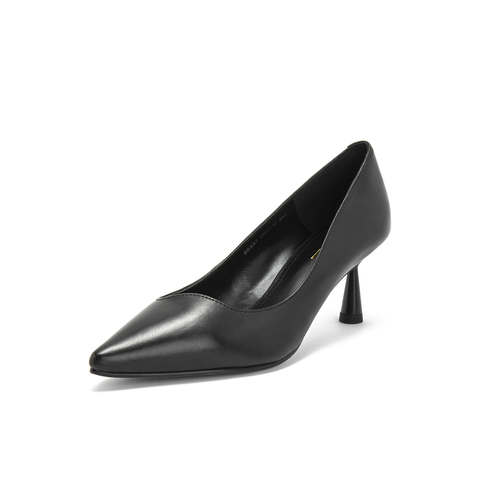 belle/百丽单鞋2019春新油羊皮革女皮鞋brxb7aq9