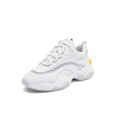 Belle/百丽2019春季新款白色牛皮革老爹鞋女休闲鞋BG621AM9