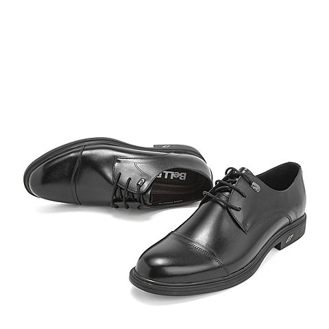 BELLE/百丽年春商场同款商务正装鞋牛皮革男皮鞋B3G28AM9