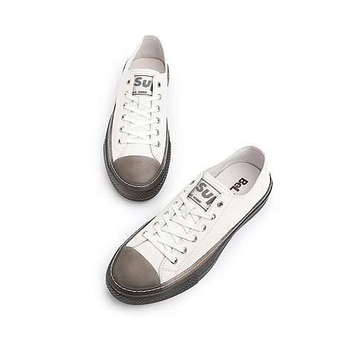 BELLE/百丽青春运动风板鞋夏牛皮革男休闲鞋81127BM9