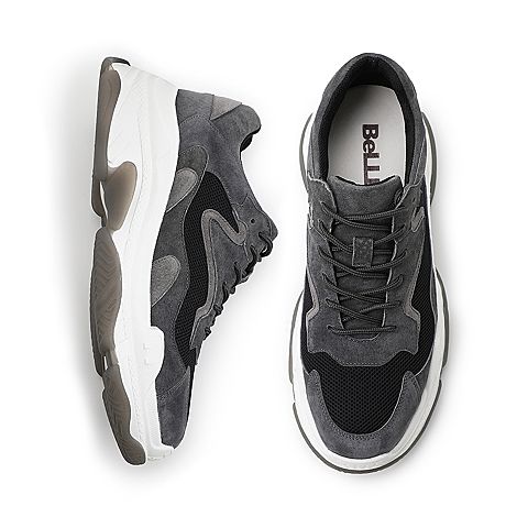 BELLE/百丽运动风老爹鞋春商场同款猪巴戈/布男休闲鞋5ZZ01AM9