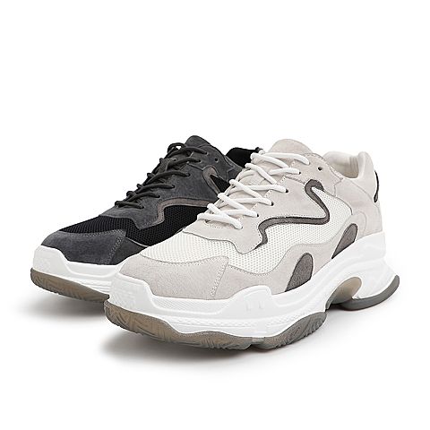 BELLE/百丽运动风老爹鞋春商场同款猪巴戈/布男休闲鞋5ZZ01AM9