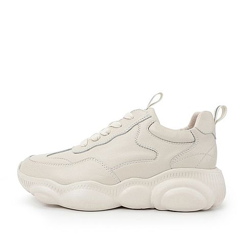 BELLE/百丽老爹鞋春商场同款牛皮革女休闲松糕旅游鞋T7M1DAM9