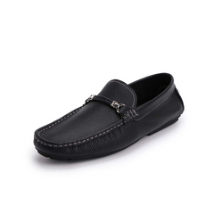 Belle/百丽乐福鞋2019春新商场同款荔纹牛皮革男休闲鞋35906AM9