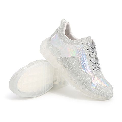 BELLE/百丽透明厚底运动风老爹鞋春商场同款女旅游鞋T8W1DAM9