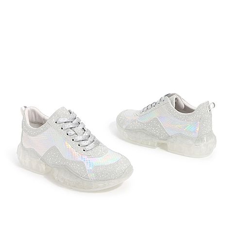 BELLE/百丽透明厚底运动风老爹鞋春商场同款女旅游鞋T8W1DAM9