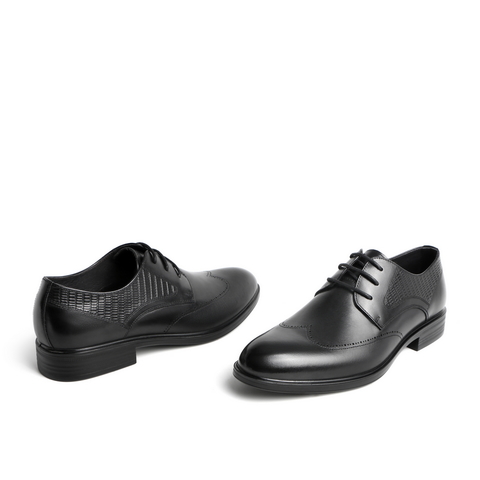 BELLE/百丽婚鞋秋商场同款商务正装牛皮革男皮鞋6CK01CM9
