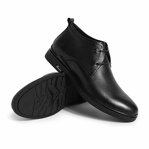 BELLE/百丽冬商场同款牛皮革男商务正装皮靴(单里)6SC01DD9
