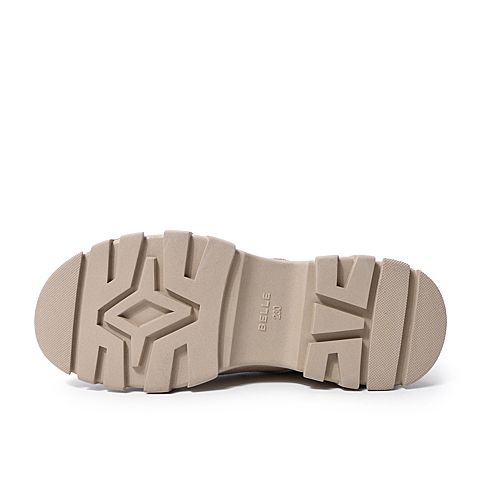 BELLE/百丽冬商场同款牛剖层皮革女雪地靴保暖靴19920DD9