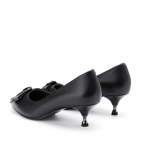 BELLE/百丽商场同款羊皮革女细高跟皮单鞋3JV05AQ0