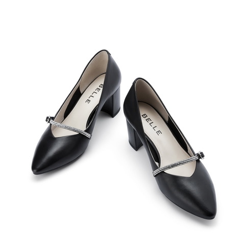 BELLE/百丽商场同款绵羊皮革女皮鞋BM916AQ0