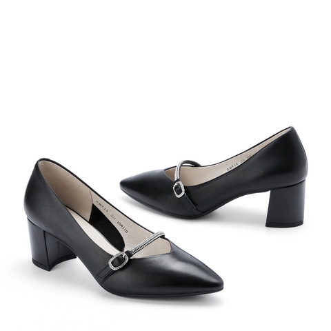 BELLE/百丽商场同款绵羊皮革女皮鞋BM916AQ0