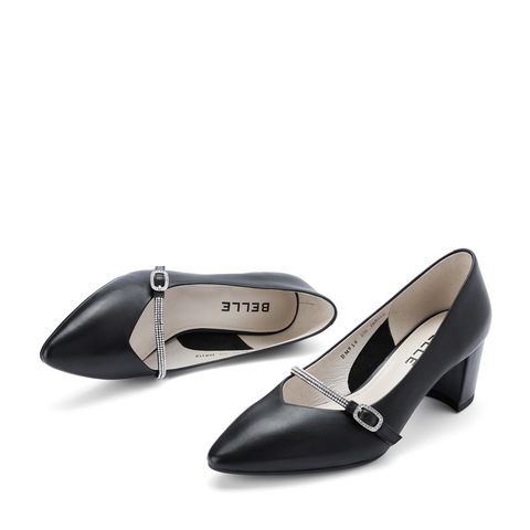 BELLE/百丽商场同款绵羊皮革女皮鞋BM916AQ0