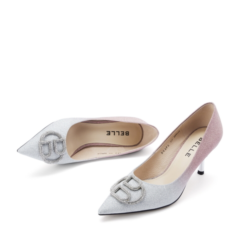 百丽尖头高跟鞋女春季新品商场同款仙女风晚宴鞋BVAF2AQ0