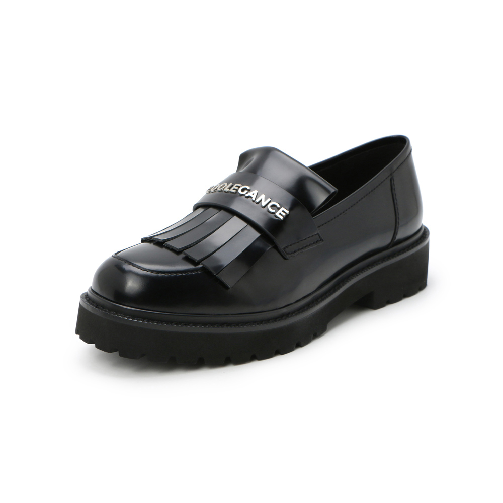 百丽暗黑乐福鞋JK鞋女春新商场同款流苏英伦风小皮鞋单鞋3N521AM0