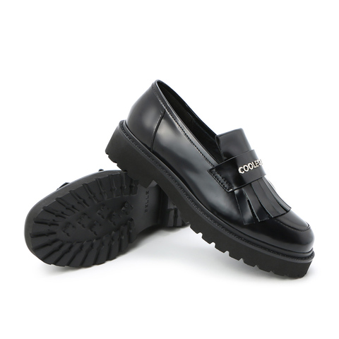 百丽暗黑乐福鞋JK鞋女春新商场同款流苏英伦风小皮鞋单鞋3N521AM0