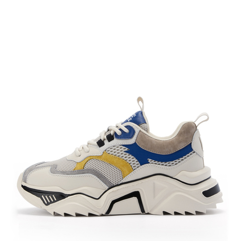 BELLE/百丽商场同款复合材料/猪剖层皮革/织物女旅游鞋U8D1DAM0