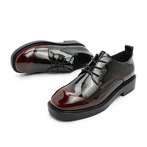 BELLE/百丽商场同款超纤漆人造革女鞋3MZ20AM0