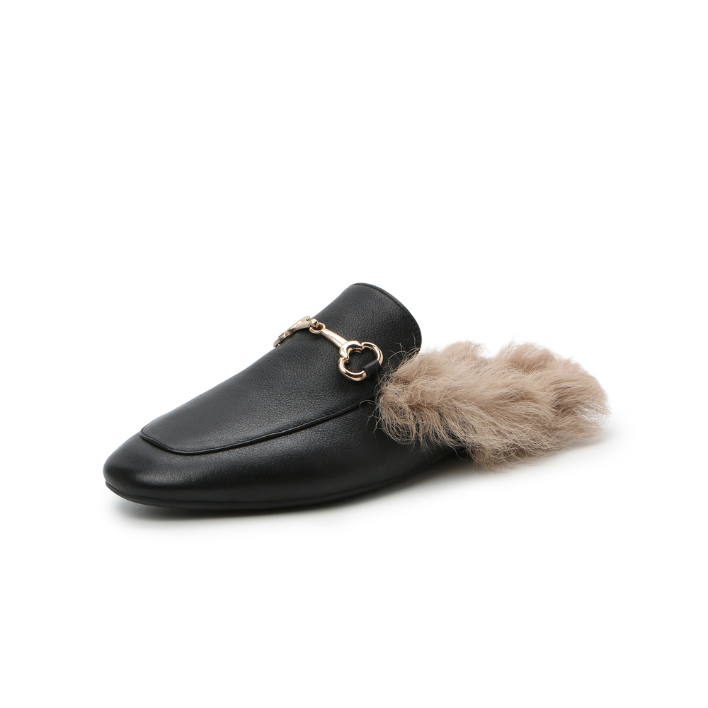 BELLE/百丽牛皮革女休闲鞋穆勒拖12981AH0