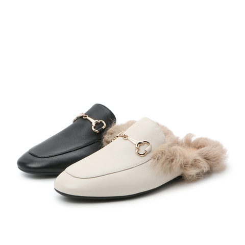 BELLE/百丽牛皮革女休闲鞋穆勒拖12981AH0