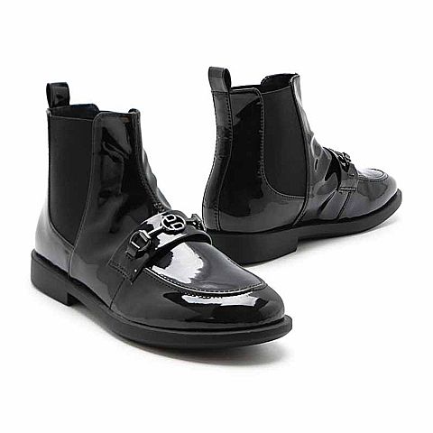 BELLE/百丽商场同款人造革女切尔西靴短靴3O841AD0